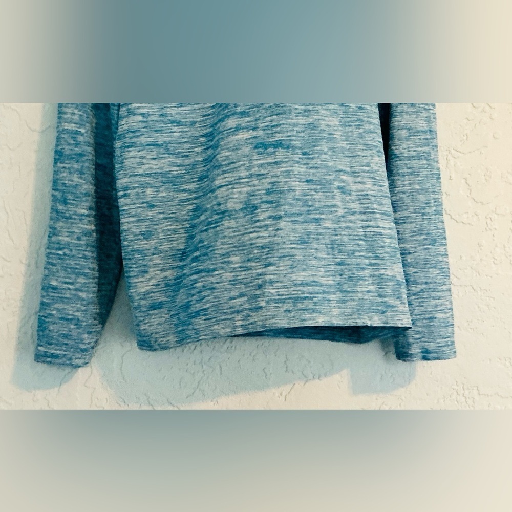 Tek Gear Blue and White Heathered  Men's Long Sleeve Hoodie Top - Picture 8 of 9